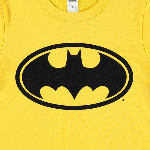 POLERON DE BATMAN CERRADO AMARILLO PARA NIÑO