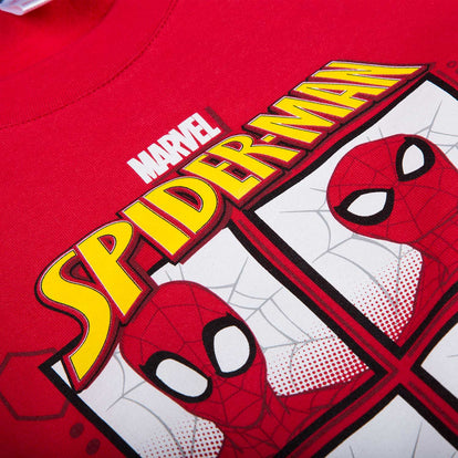 POLERON DE SPIDER-MAN MANGA LARGA ROJO PARA NIÑO