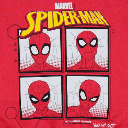 POLERON DE SPIDER-MAN MANGA LARGA ROJO PARA NIÑO