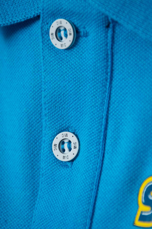 POLERA TIPO POLO DE SONIC AZUL CON BOTONES PARA NIÑO