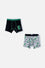 PACK X2 BOXER MINECRAFT NEGRO Y GRIS JASPE PARA NIÑO