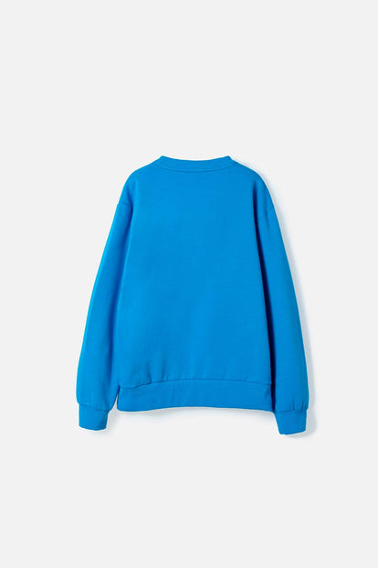 POLERÓN DE BART SIMPSON CERRADO AZUL PARA NIÑO