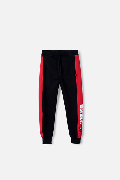 JOGGER DE SPIDER-MAN NEGRO Y ROJO CON CINTURA ELÁSTICA PARA NIÑO