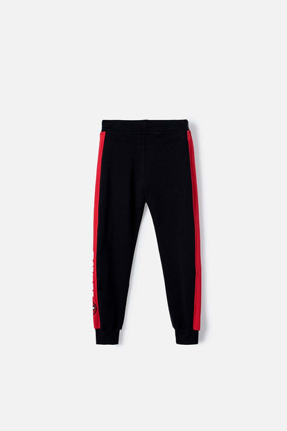 JOGGER DE SPIDER-MAN NEGRO Y ROJO CON CINTURA ELÁSTICA PARA NIÑO