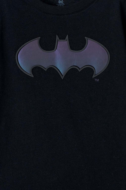 POLERA DE BATMAN MANGA CORTA NEGRA PARA NIÑO