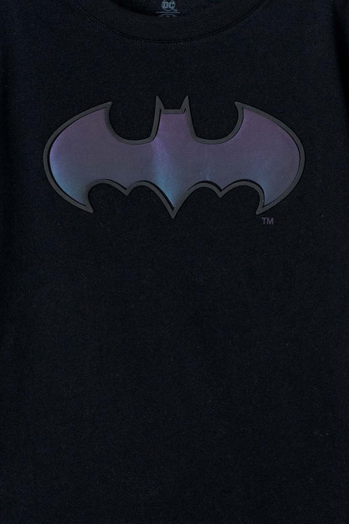 POLERA DE BATMAN MANGA CORTA NEGRA PARA NIÑO