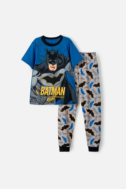 PIJAMA DE BATMAN  MANGA CORTA AZUL PARA NIÑO