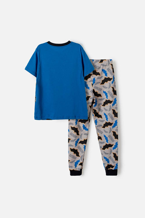 PIJAMA DE BATMAN  MANGA CORTA AZUL PARA NIÑO