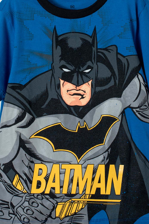 PIJAMA DE BATMAN  MANGA CORTA AZUL PARA NIÑO