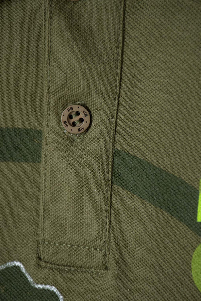 POLERA TIPO POLO JURASSIC WORLD VERDE PARA NIÑO