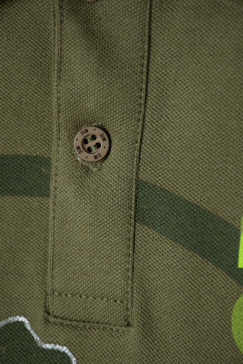 POLERA TIPO POLO JURASSIC WORLD VERDE PARA NIÑO