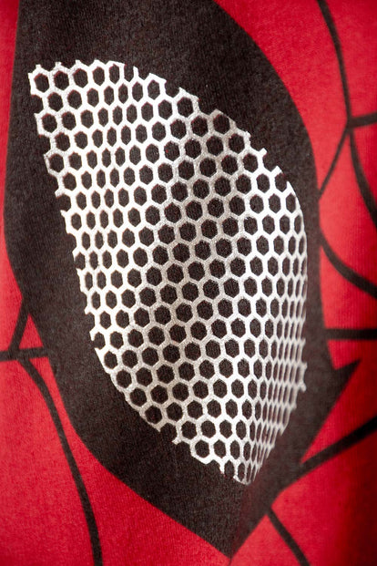 POLERON DE SPIDERMAN CERRADO ROJO Y NEGRO PARA NIÑO