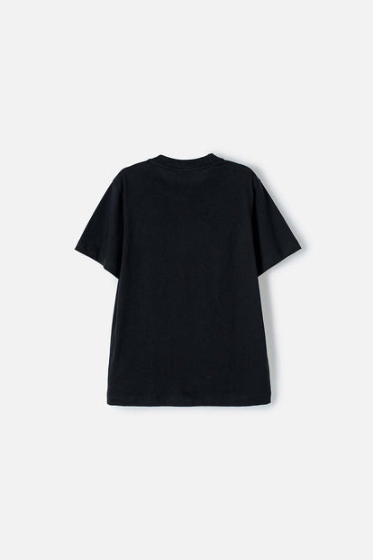 POLERA DE HOTWHEELS MANGA CORTA NEGRA PARA NIÑO