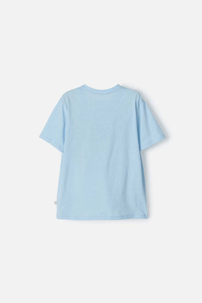 POLERA DE STITCH MANGA CORTA AZUL PARA NIÑA