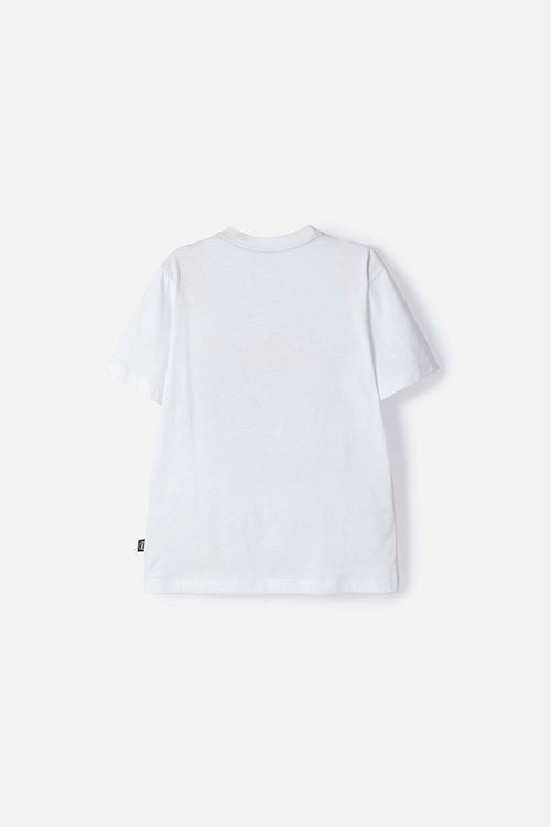 POLERA DE HOT WHEELS MANGA CORTA BLANCO PARA NIÑO