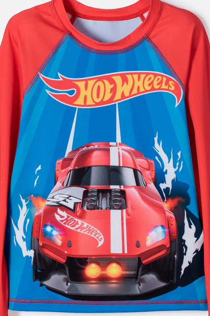 CONJUNTO DE BAÑO HOT WHEELS MULTICOLOR PARA NIÑO