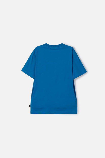 POLERA DE HOT WHEELS MANGA CORTA AZUL PARA NIÑO