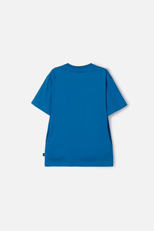 POLERA DE HOT WHEELS MANGA CORTA AZUL PARA NIÑO