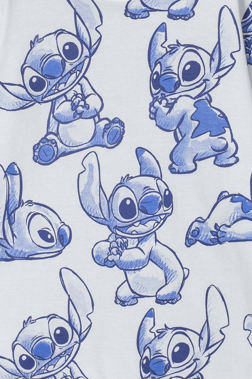 POLERA DE STITCH MANGA CORTA MULTICOLOR PARA NIÑA