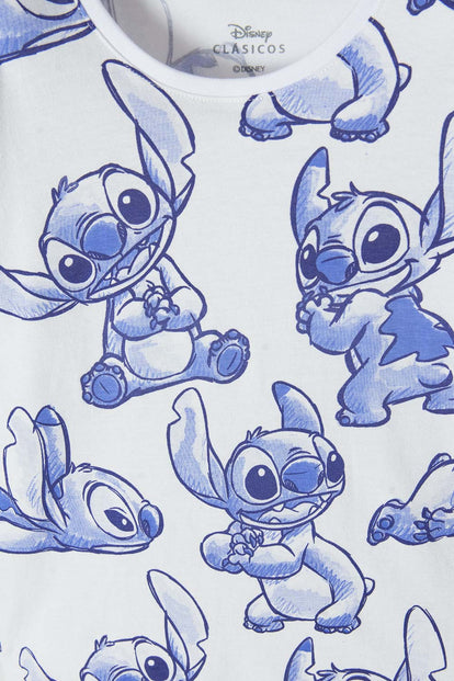 POLERA DE STITCH MANGA CORTA MULTICOLOR PARA NIÑA