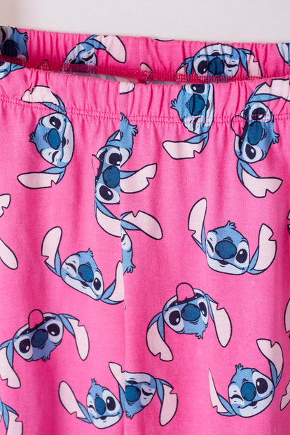 PIJAMA DE STITCH BLANCA DE PANTALÓN LARGO PARA NIÑA
