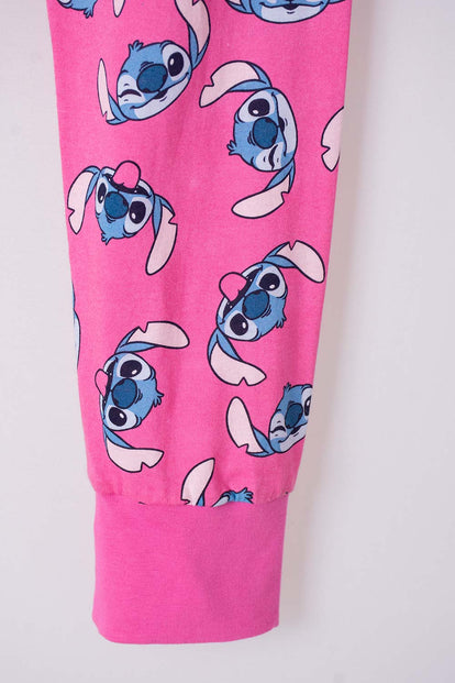 PIJAMA DE STITCH BLANCA DE PANTALÓN LARGO PARA NIÑA