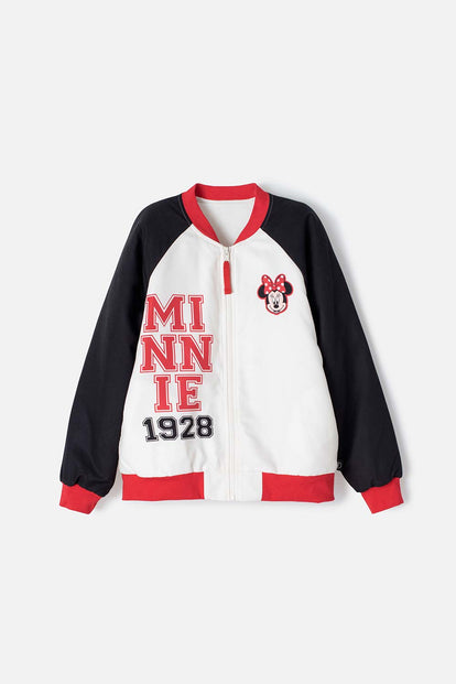 CHAQUETA DE MINNIE MOUSE CON CIERRE PARA NIÑA