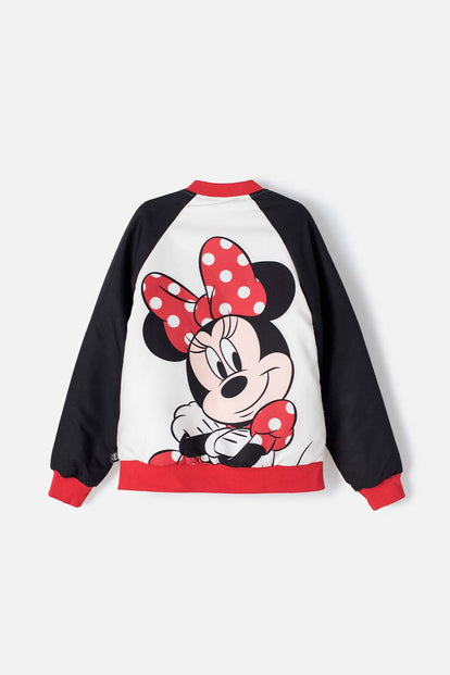 CHAQUETA DE MINNIE MOUSE CON CIERRE PARA NIÑA