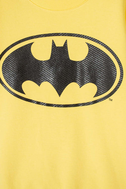 POLERON DE BATMAN CERRADO AMARILLO PARA NIÑO