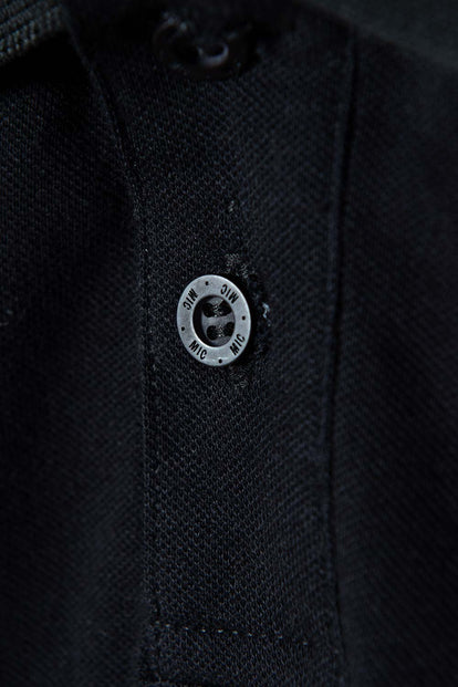 POLERA TIPO POLO MINECRAFT NEGRA PARA NIÑO