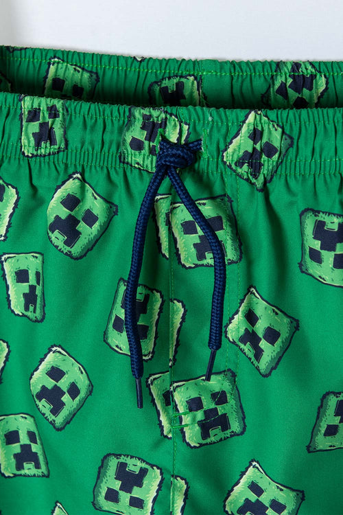 BERMUDA DE BAÑO MINICRAFT VERDE PARA NIÑO
