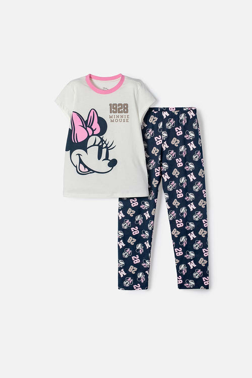 PIJAMA MINNIE MOUSE PANTALÓN LARGO MULTICOLOR PARA NIÑA