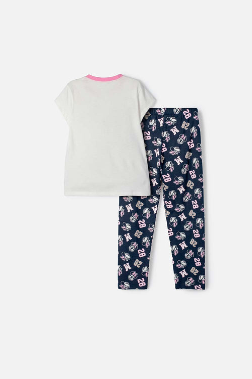 PIJAMA MINNIE MOUSE PANTALÓN LARGO MULTICOLOR PARA NIÑA