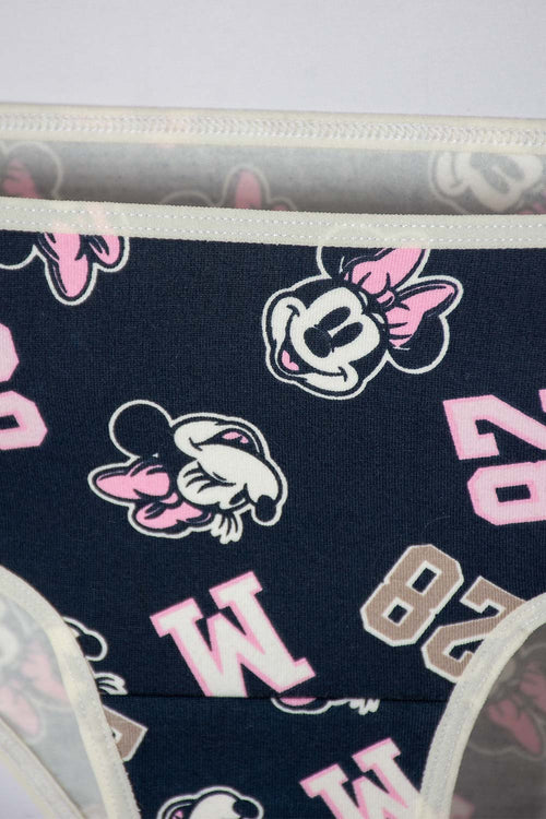 PANTIES DE MINNIE MOUSE MULTICOLOR EN DÚO PARA NIÑA