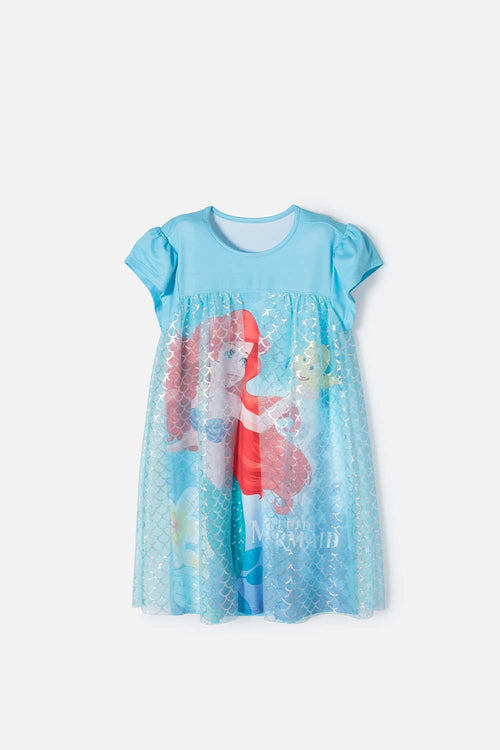 PIJAMA DE LA SIRENITA CON TULL AZUL PARA NIÑA