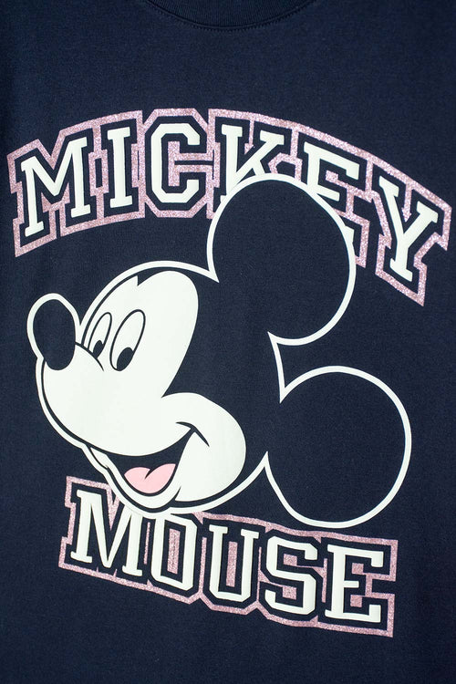 POLERON DE MINNIE MOUSE AZUL ESTAMPADO EN FRENTE PARA NIÑA