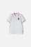 POLERA TIPO POLO DE SPIDERMAN BLANCA CON BOTONES PARA NIÑO