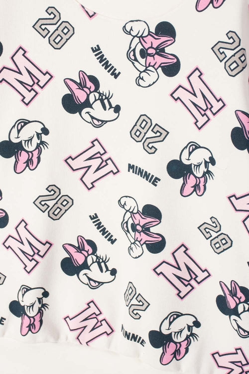 CONJUNTO DE MINNIE MOUSE CON BUZO MARFIL PARA NIÑA