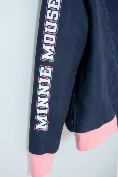 CHAQUETA DE MINNIE MOUSE AZUL CON AJUSTE DE CIERRE PARA NIÑA