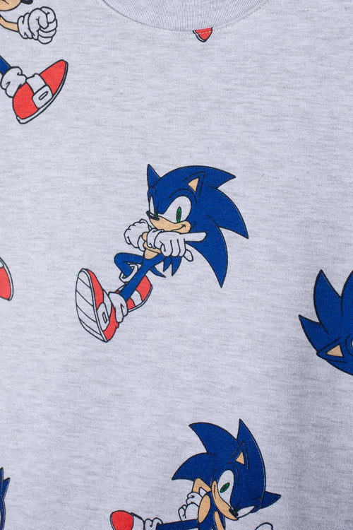 CONJUNTO DE SONIC CON PANTALÓN GRIS PARA NIÑO