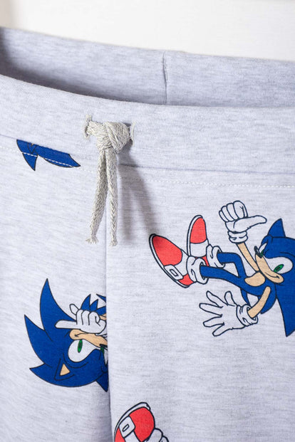 CONJUNTO DE SONIC CON PANTALÓN GRIS PARA NIÑO