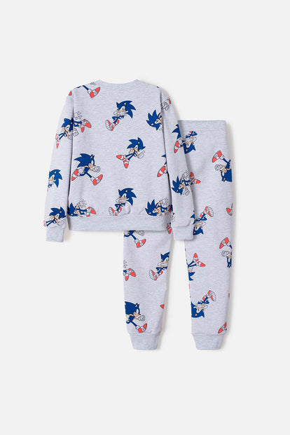CONJUNTO DE SONIC CON PANTALÓN GRIS PARA NIÑO
