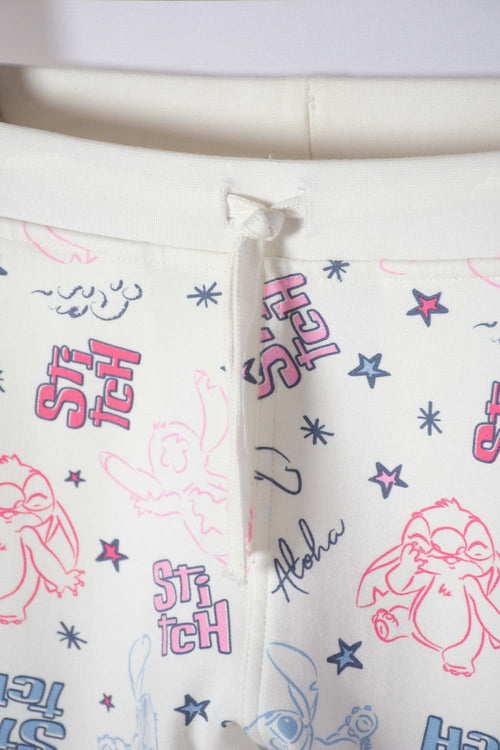 JOGGER DE STITCH CON CORDÓN MARFIL PARA NIÑA