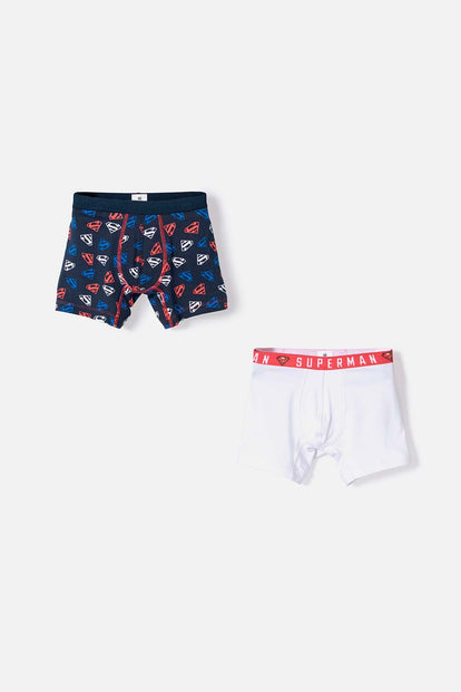 PACK X2 BOXER DE SUPERMAN MULTICOLOR PARA NIÑO