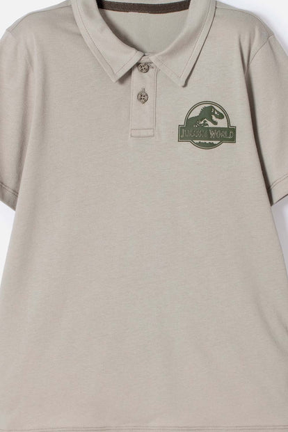 POLERA TIPO POLO DE JURASSIC WORLD VERDE PARA NIÑO