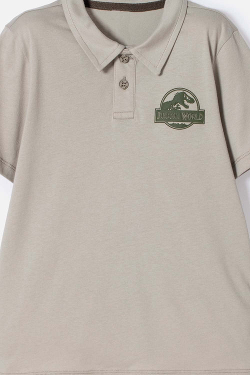 POLERA TIPO POLO DE JURASSIC WORLD VERDE PARA NIÑO