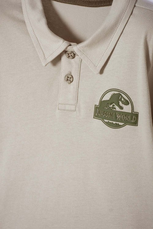 POLERA TIPO POLO DE JURASSIC WORLD VERDE PARA NIÑO