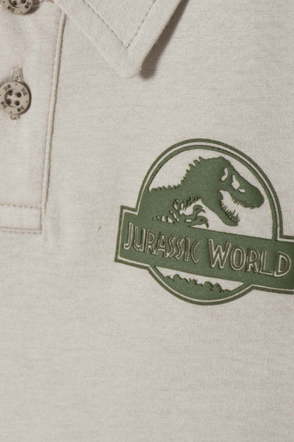 POLERA TIPO POLO DE JURASSIC WORLD VERDE PARA NIÑO