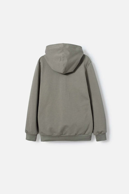 POLERON DE JURASSIC WORLD VERDE CON CAPUCHA PARA NIÑO