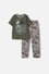 PIJAMA DE JURASSIC WORLD VERDE DE CAMISETA MANGA CORTA PARA NIÑO